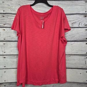 Maurices 24/7 Red V-Neck Tee Women’s 2X NWT